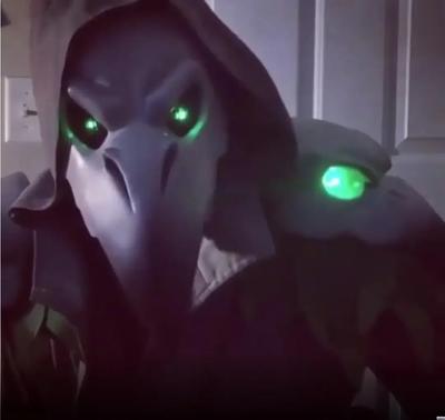 Панк-маска ворона костюм Reaper Nevermore черный скин для Overwatch Plague Doctor маски для косплея птицы длинный нос светодиодные глаза ретро рок
