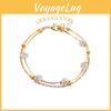 Ankle Simple Bracelet Women Overgild Color Anklet Foot Jewellery Chain Stone