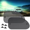 2PCS Black Side Car Sun Shade Cover Rear Car Window Sunshade Cover Mesh Visor Shield Screen Interior Anti UV Auto Car
