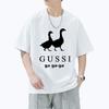 Высококачественная футболка GUSSI Ga Ga Ga Fashion Забавная летняя футболка с коротким рукавом уличная одежда Мужская Женская одежда Хлопок Унисекс Топ