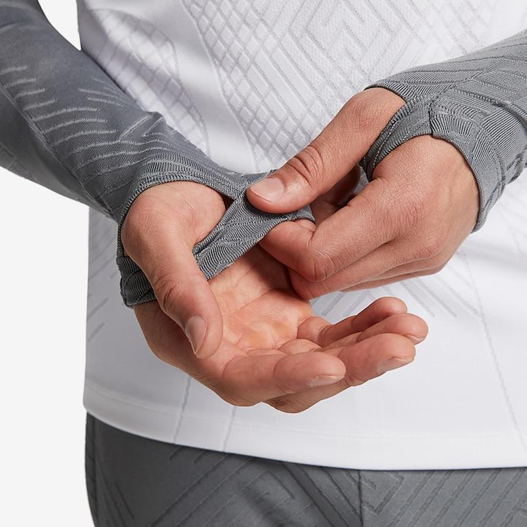 Nike Футболка Liverpool 2022-23 Strike Elite Stand Collar, повседневная, с длинным рукавом, мужская, серо-белая DR4496-101