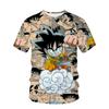 Мужская футболка с 3D-принтом, мультяшная аниме Dragon Ball, летняя одежда Харадзюку, Гоку, Супер Сайян, короткий рукав