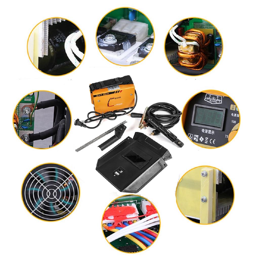 Мини Электросварочный Аппарат 10-200А ZX7-200MINI Дуговой Сварочный Аппарат 2.5-3.2мм для TIG Сварки Пайки Работы Регулируемый 220В