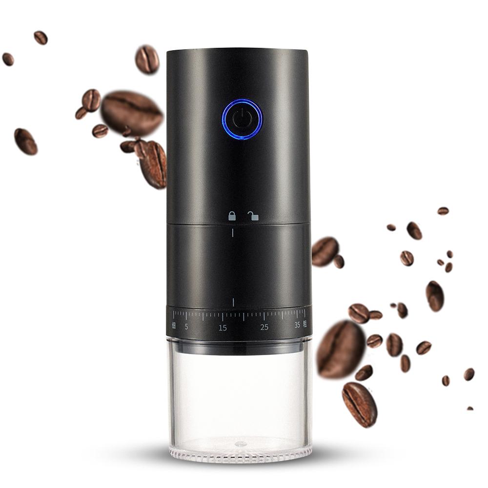 Portable Electric Burr Coffee Grinder Ceramic Blade Burr Grinder USB Rechargeable Coffee Bean