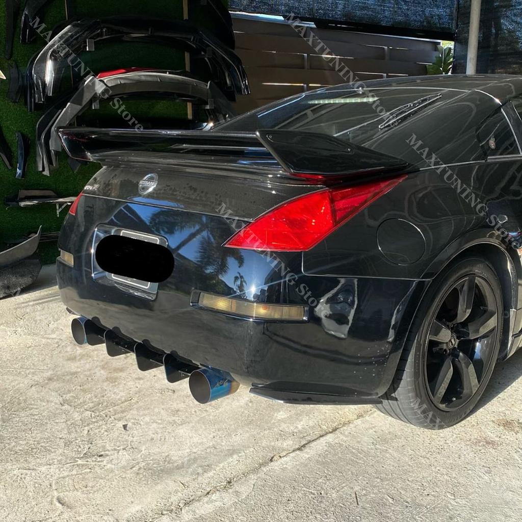 Rear Bumper Lip Side Splitter Spoiler for Nissan 350Z Z33 Coupe 2003-2008 Rear Diffuser Body Kit Tuning Aero Parts Accessories