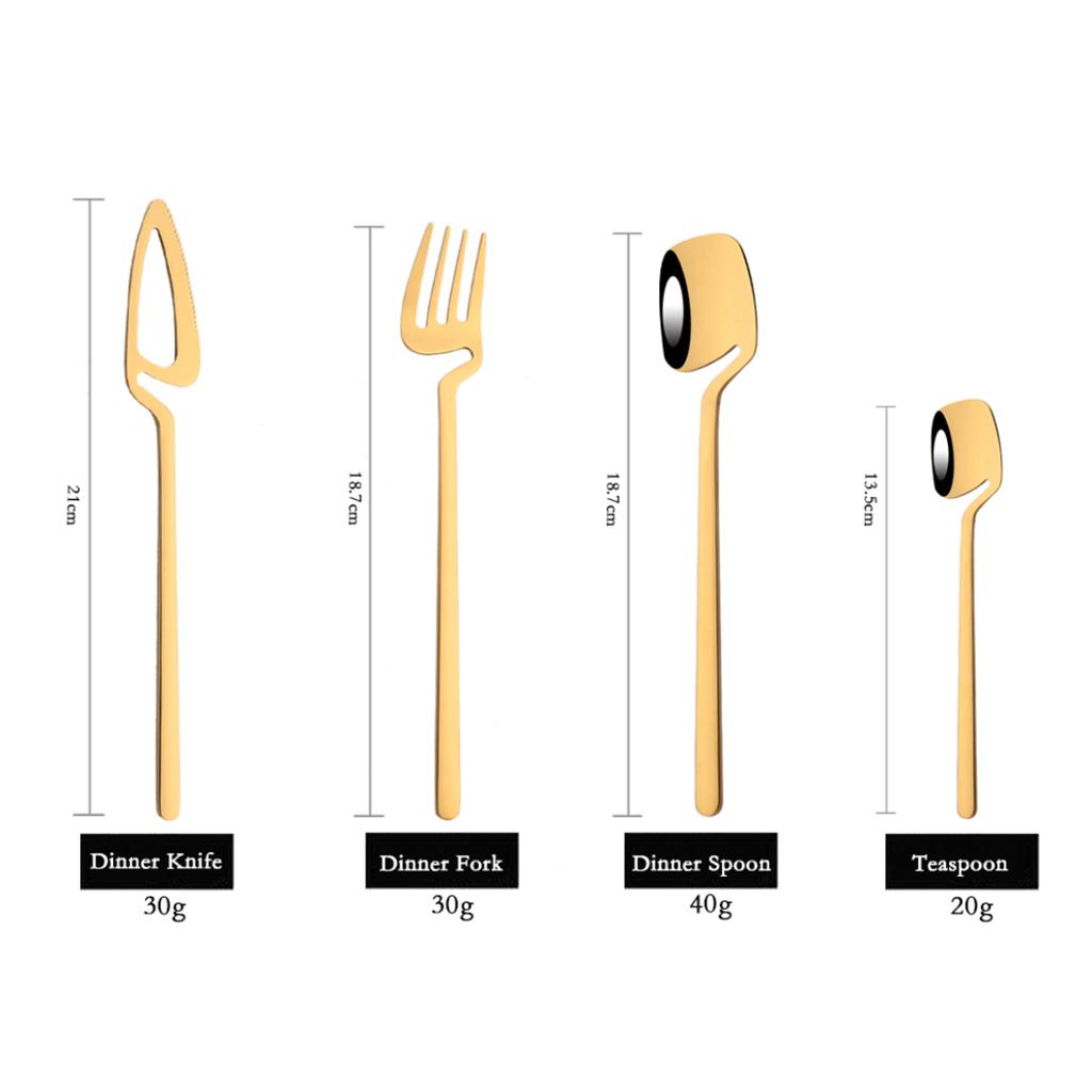 16Pcs Purple 304 Stainless Steel Mirror Polished Tableware Cutlery Set Knives Fork Coffee Spoons Dinnerware Set Party Kitchen Silverware Set