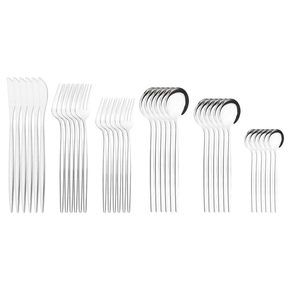 36pcs Mint Green Gold Mirror Dinnerware Set Cutlery Sets Stainless Steel Flatware Set Dinner Knife Forks Spoons Tableware Gifts