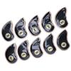 10Pcs Golf Iron Head Covers Sleeve Figure Zipper Sport Pattern Protective PU Waterproof