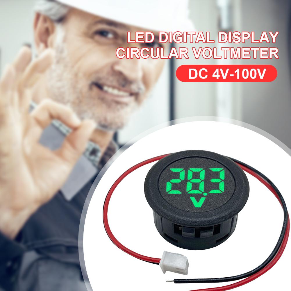 DC 4-100V Car Voltage Current Meter LED Digital Display Volt Detector Tester Two-wire Mini Voltmeter Multimeter Panel