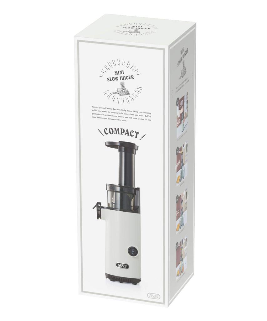 Mini Slow Juicer Small Compact Fruits Vegetables Vitamins Health Habits Keep Freshness Fresh Juice Retro [Toffy] K-BD4 (Ash White) K-BD4-AW