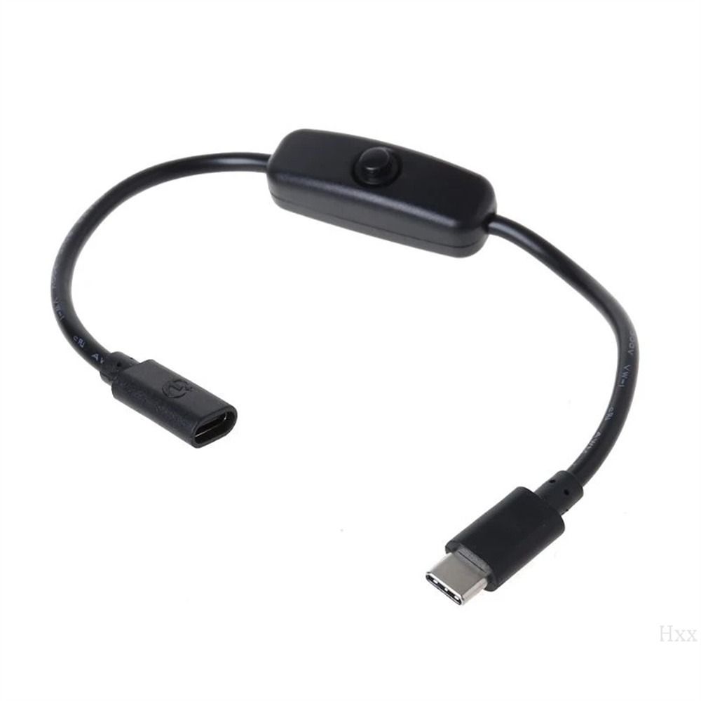 USB-C Male to Female for Raspberry Pi 4 Power Line Power Cord Type C Cable Type C Power Supply