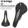 TTPRO 3D Printing Bicycle Saddle Carbon Fiber Hollow Design Ultralight Bike Seat Cushion Soft Comfortable 3D-Printed