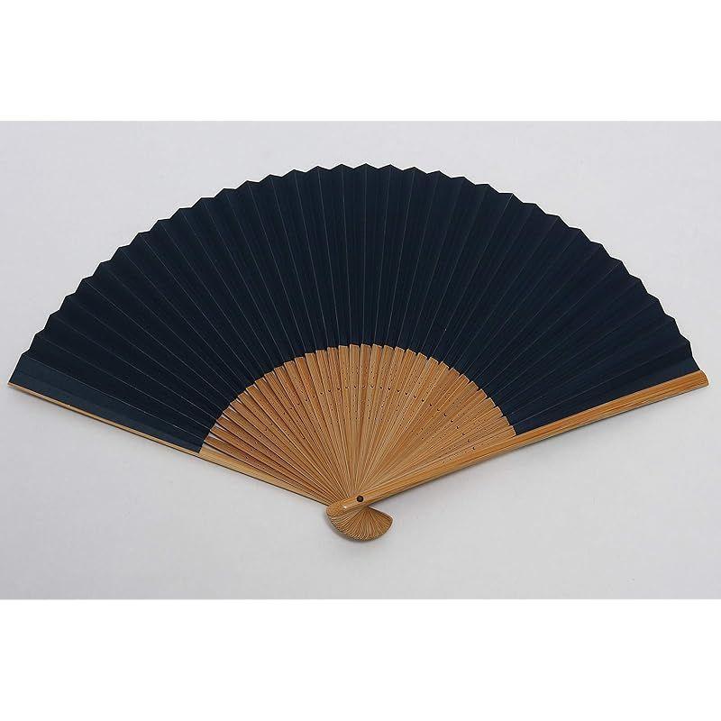 Used [New] [Hasegawa] Men's Kyoto Fan with Fan Bag, Presentation Box, Made in Japan, Bamboo 1