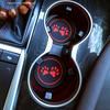 Автомобильная круглая бутылка для воды, силиконовая подставка для чашек с принтом собачьей лапы, противоскользящий устойчивый к слуху силиконовый коврик для чашки, аксессуары для салона автомобиля