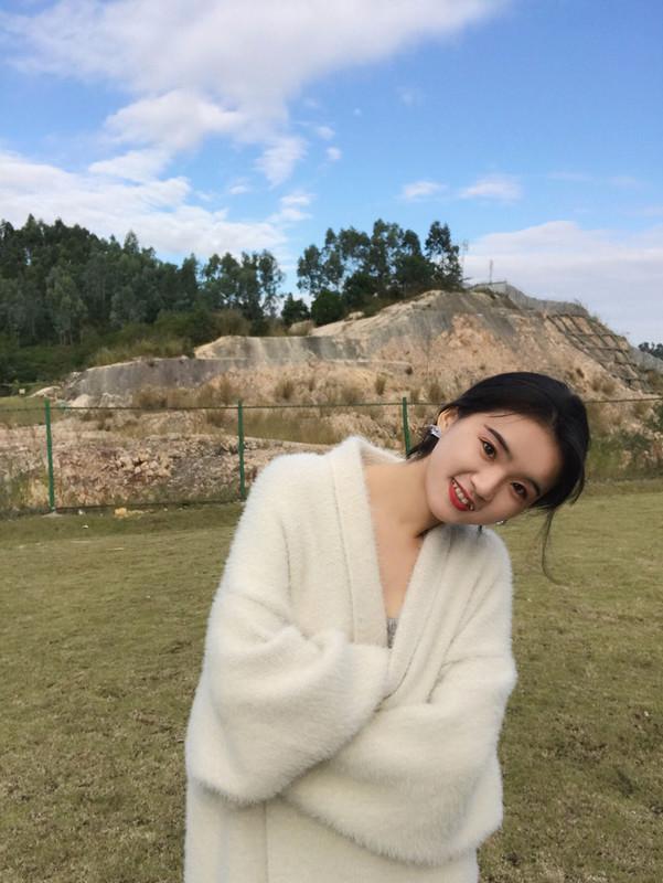 Женский кардиган свободного кроя в корейском стиле: Осень/Зима Средней длины