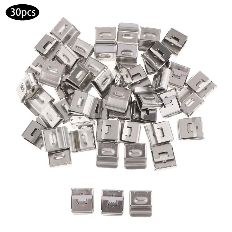 30/50/100 шт. зажимы для проводов солнечных панелей, зажимы для проводов из нержавеющей стали для рамы прицепа, зажимы для фотоэлектрических кабелей для проводки фотоэлектрических систем, принадлежности для лодочных кабелей