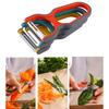 3Pcs Stainless Steel Multi-function Potato Peeler Fruit Vegetable Chopper Mini Spud Slicer Grater Set Random Color Kitchen Tools