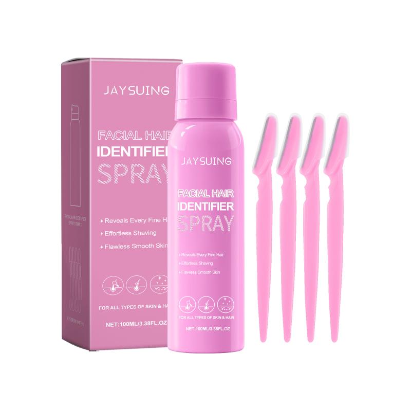 Painless Face Hair Removal Spray with Growth Inhibitor Mild Nourishing Dermaplaner for Smooth Skin Care