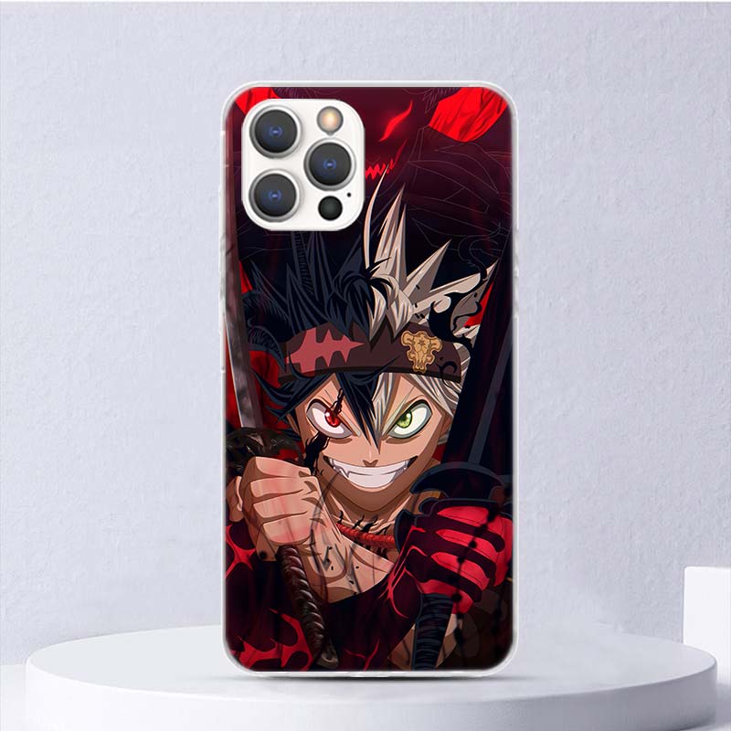 Мягкий чехол Black Clover Asta Anime для iPhone 11 12 13 Mini 14 Pro Max Apple Phone Cover X XS XR SE 7 Plus 8 + 6 6S 5S Funda Coqu