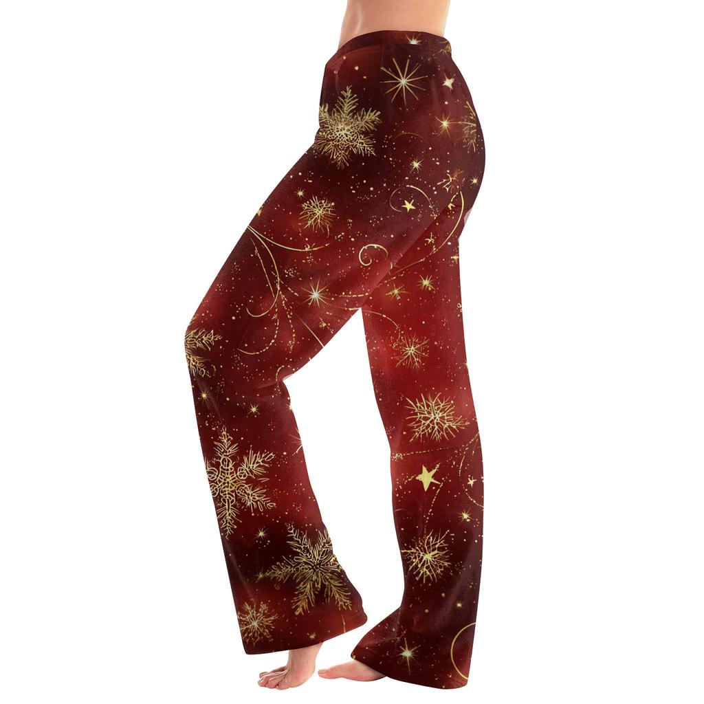 Women's Casual Fashion Women's Sports Home Christmas Pajama Pants Long Pants