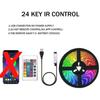 Комплект светодиодных лент RGB: 5 В USB, 5050, 24-кнопочный пульт дистанционного управления и управление по Bluetooth, подсветка телевизора
