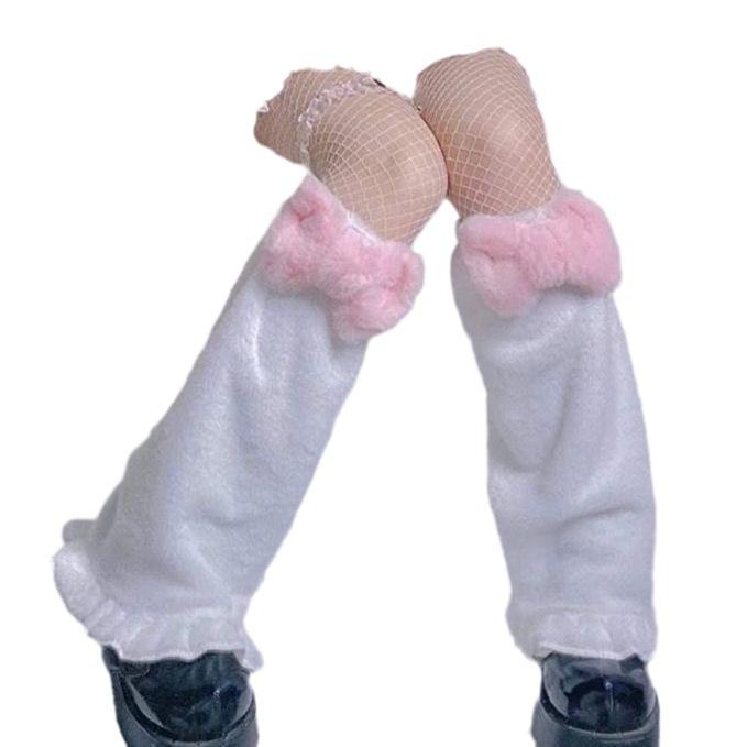 Мягкие розовые зимние носки с леопардовым принтом: Толстые, теплые и стильные японские накидки на ноги