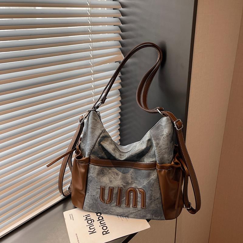 Women's Retro Minimalist Large-Capacity Tote Bag - High-End Outdoor Casual Shoulder Handbag