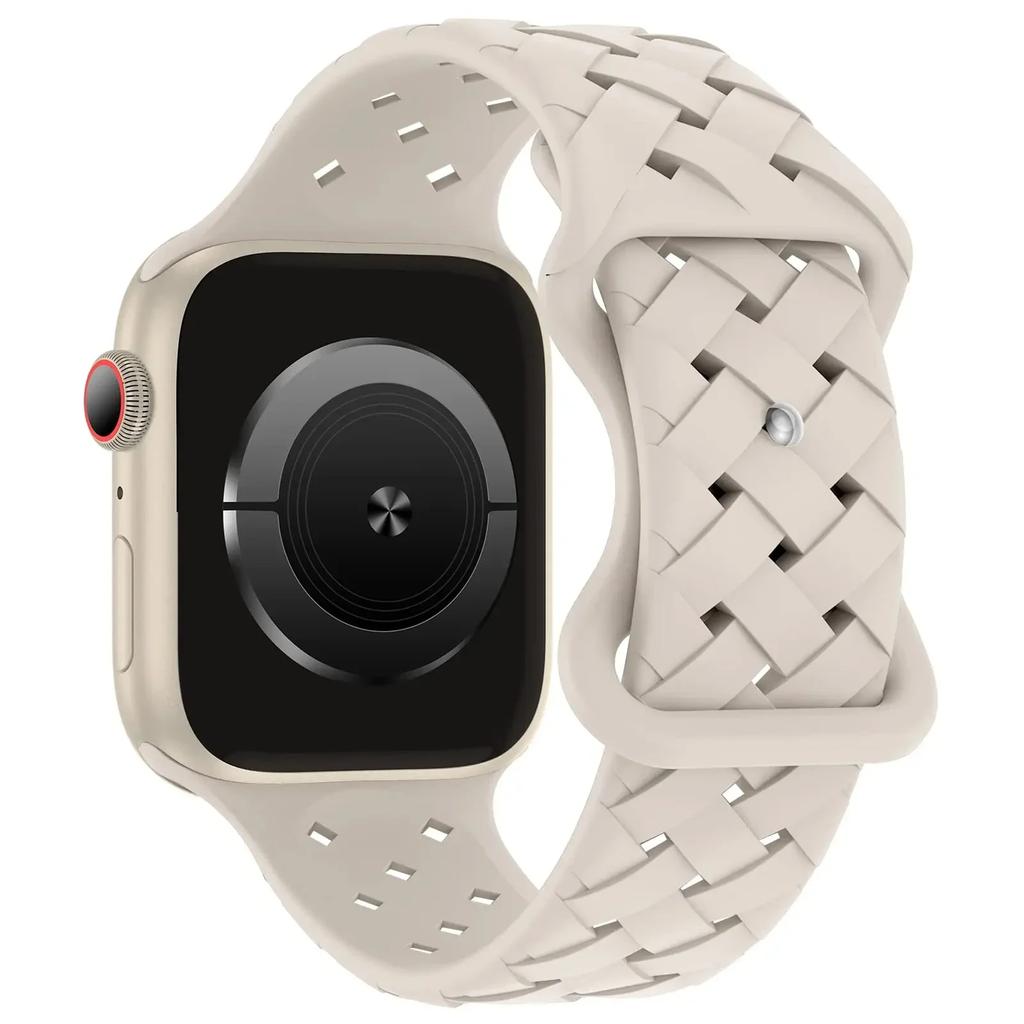 Силиконовый ремешок для Apple Watch Band Ultra 2 49 мм 46 мм 45 мм 44 мм 42 мм Спортивный дышащий браслет для IWatch Series 10 9 8 7 6 SE 5