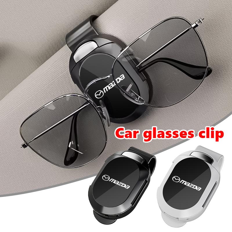 Car Sunvisor Glasses Clip One-hand Pressing Switch Glasses Holder For Mazda 3 6 CX5 2 CX3 CX9 MX5 RX8 Axela Demio Atenza MS nh1