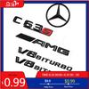 GLC GLB 3D Черные Буквы Логотипа C63S Значок V8 BITURBO Наклейка Звезда на Заднюю Часть Автомобиля Эмблема AMG на Багажник Для Mercedes Benz AMG W205 C205 Аксессуары