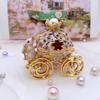 Rabbit Carriage Enamel Exquisite Jewelry Box Craft Alloy Jewelry Box Practical Birthday Gift Ornament for Girls