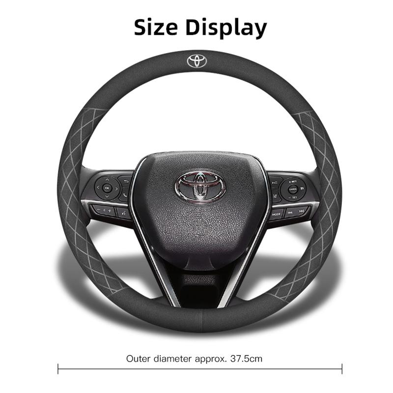 For Toyota 2026 Hot Hub Caps 38cm Suede Car Steering Wheel Cover For Toyota Hilux Aygo Corolla Yaris Rav4 Camry CHR 15 Inch Non
