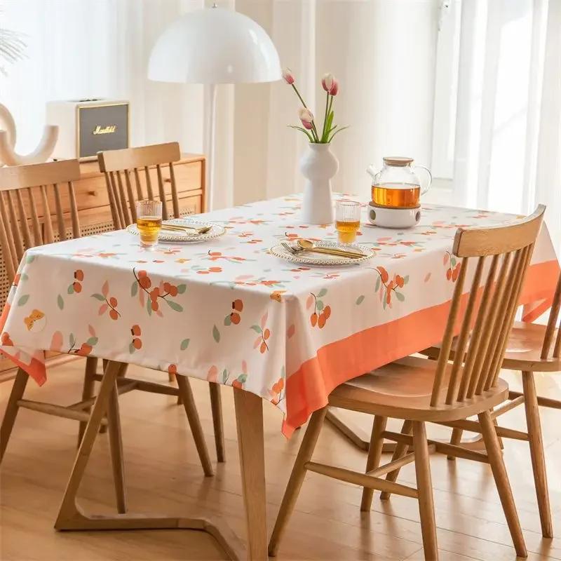 Прямоугольная скатерть с кисточками, домашний минималистичный коврик для обеденного стола, водостойкая, маслостойкая, легко чистящаяся ткань для журнального столика