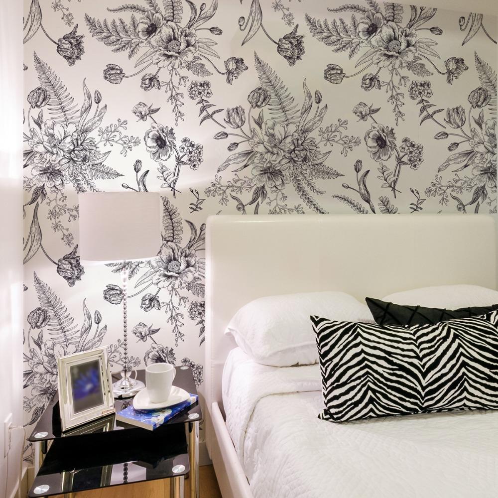 45x300см ПЭТ Самоклеящиеся обои с цветочным узором 'Вьющаяся лоза' для гостиной, спальни, домашнего декора, легкая DIY-поклейка