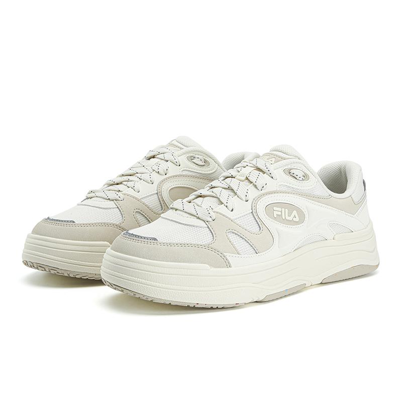 FILA VIBE Abrasion Resistant Lightweight Breathable Low top Skateboard Shoes Men's Early Snow/Oyster Gray Brown F12M623210FPO