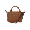 Le Pliage Xtra Сумка-пельмень с короткими ручками Сумка через плечо Кожаная сумка-тоут Мини-сумки для женщин Кешью-коричневый 1500987M19