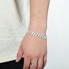 S925 Sterling Silver European and American Hip-hop Trendy Personalized Micro-inlaid Moissanite Cuban Bracelet for Boys