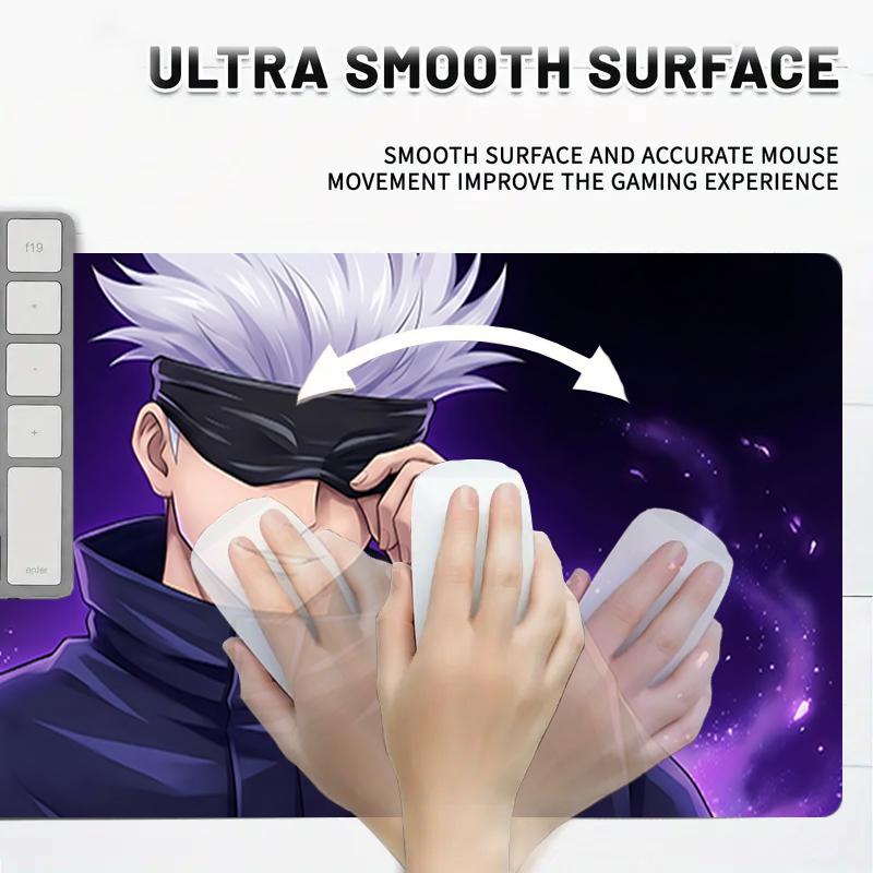 1Pc Jujutsu Kaisen Night'S Whisper Gaming Mouse Pad Keyboard Desk Mat Non-slip Rubber Lock Edge Waterproof Computer Mousepad for Office Home Decor S17