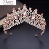 Головной убор невесты, корона со стразами, тиары и короны в форме капли воды для королевы, свадебные украшения для волос, свадебные танцевальные украшения для головы
