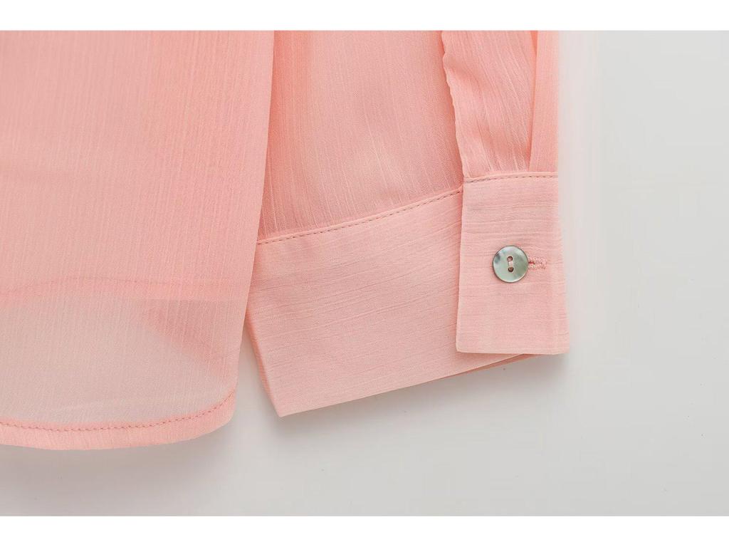 2025 Spring Women's European & American Fashion Versatile Embossed Front Shirt