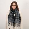 Luxury Plaid Print Warm Travel Scarf Women Cashmere Winter Pashmina With Tassel Shawl Wraps Bufanda Long Casual Echarpe New