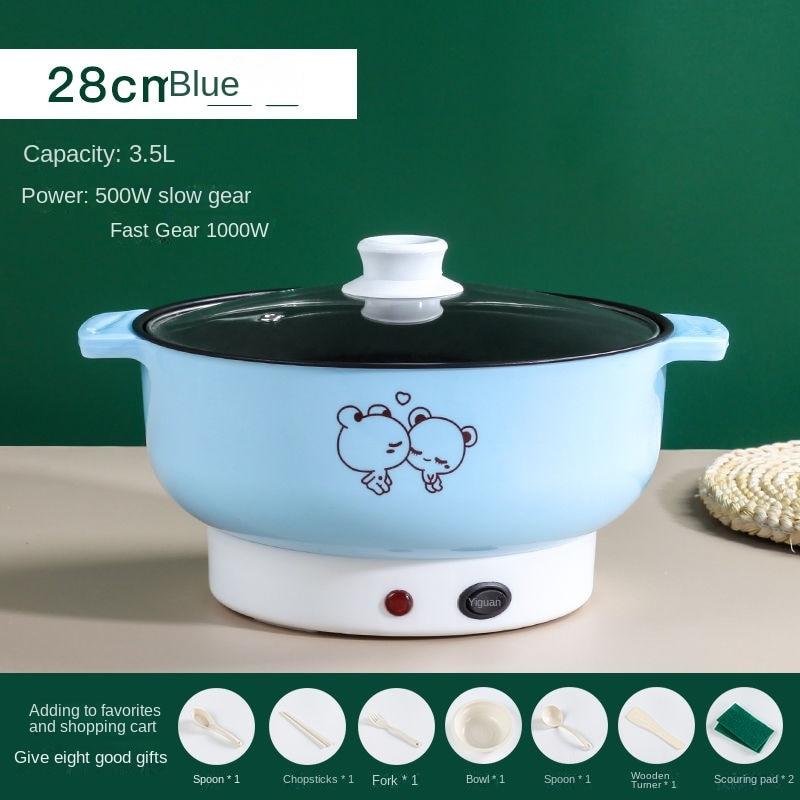 Многофункциональная электрическая сковорода для жарки на пару, маленькая электрическая плита, встроенная электрическая плита, мини-электрическая рисоварка, бытовая