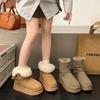 Real Hair Thick-soled Two-wearing Snow Boots for Women In the Winter of 2025, New Piled and Thickened Warm Sangpo Fur Integrated Boots