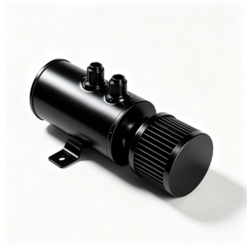 Oil Catch Can 0.75L Black AN10 Connector with Air Filter