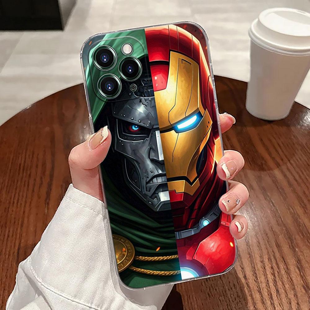 Mavel The Avengers Transparent Phone Case For iPhone 17 Pro Max 17E 11 12 13 14 15 16 Pro Max 15 Plus 17 Air 16E 7 XS Soft Cover