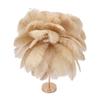 Ostrich Feather Table Lamp Rechargeable Modern Romantic Decoration Lamp Bedroom Bedside Lamp for