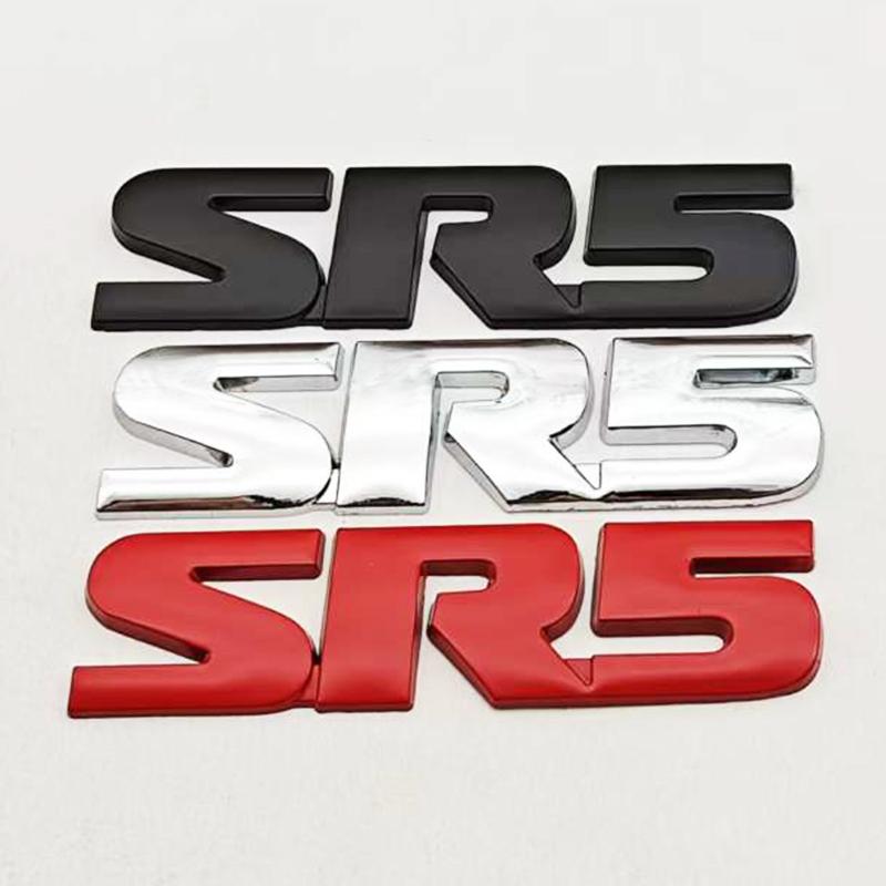 3D Металлический Логотип Буквы Автомобиля Эмблема SR5 Наклейка на Крыло Дверь Боковую Часть Для Toyota Tundra Hilux Tacoma 4runner Авто Аксессуары SR5