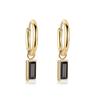 2023 New Commuter Versatile Zircon Earrings Femininity High Sense Ear Buckle Stainless Steel Cold Style French Retro Earrings