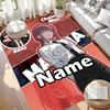 Custom Name Personalized Makima Chainsaw Man Print Carpet, Versatile Home Decor Rug, for Playroom, Apartment, Balcony, Entryway, Hallway Gift