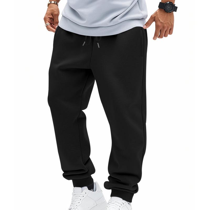 Men S American Style Thin Fleece Sports Casual Jogger Pants